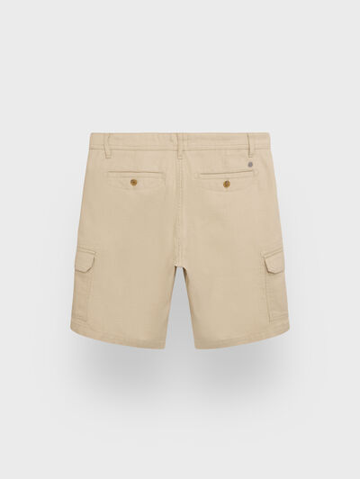 BERMUDA TINTADA CARGO CAMEL