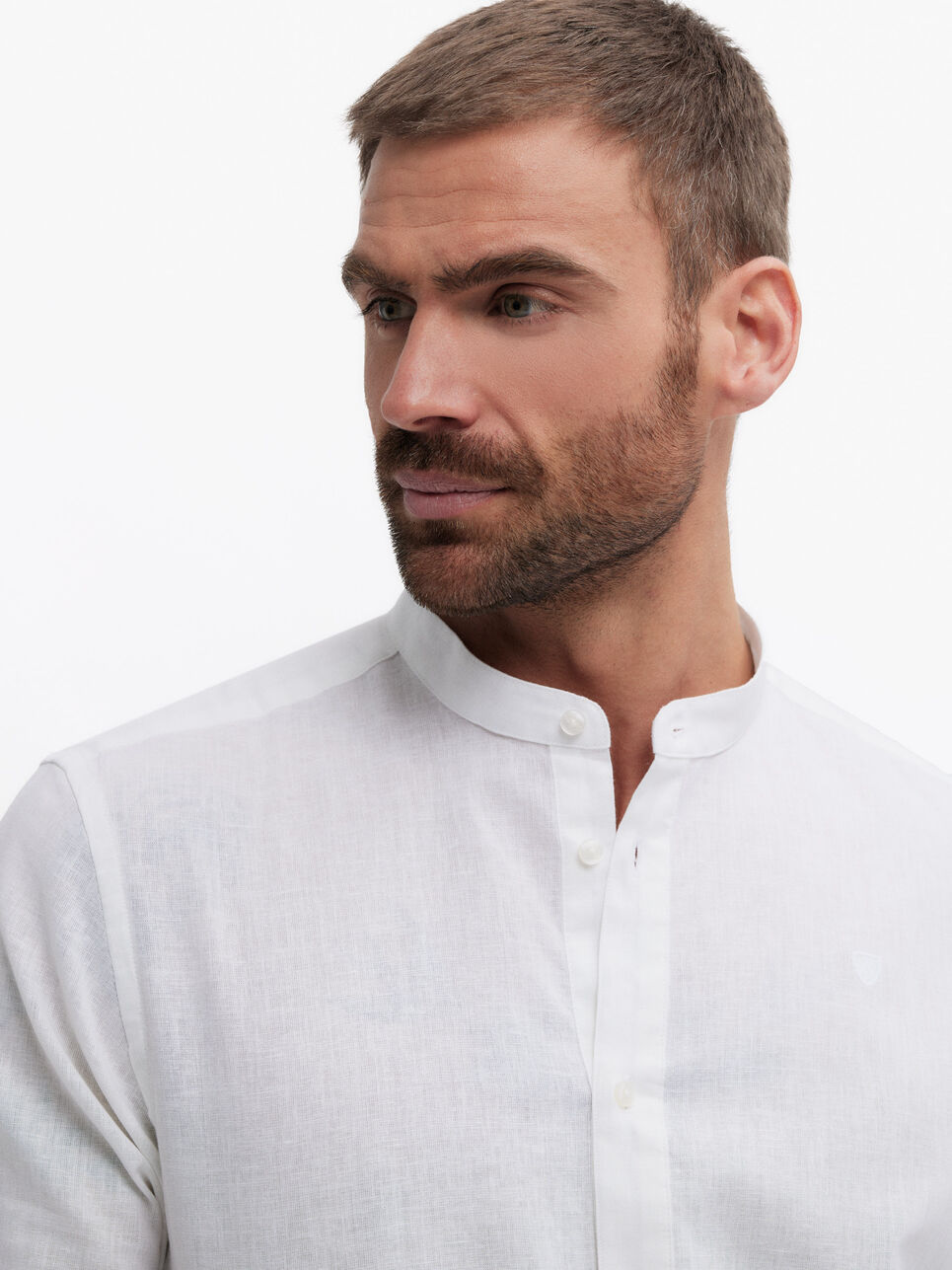 Camisa Blanca Camisa Gris Cuello Mao Camisa Cuello Mao Camisa