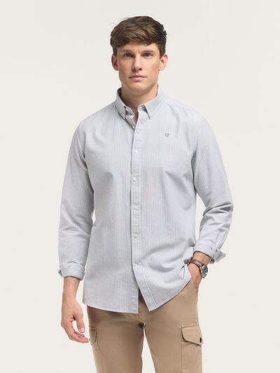 CAMISA OXFORD STRIPES VERDE