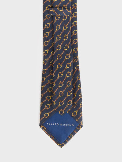 CORBATA PRINTED AZUL MARINO