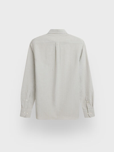 CAMISA OXFORD RAYAS DOWN VERDE