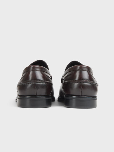 MOCASIN PIEL ANTIFAZ MARR&Oacute;N