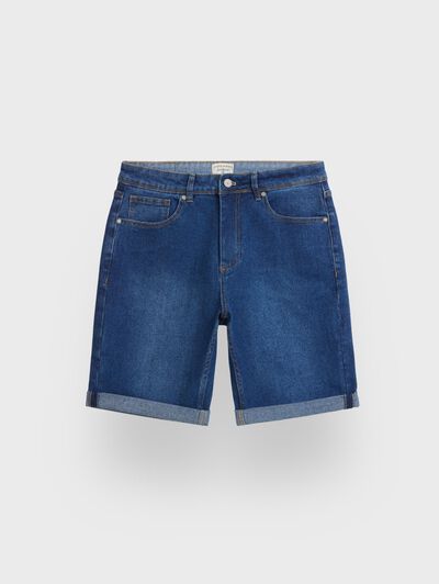 BERMUDA DENIM VUELTA AZUL MARINO