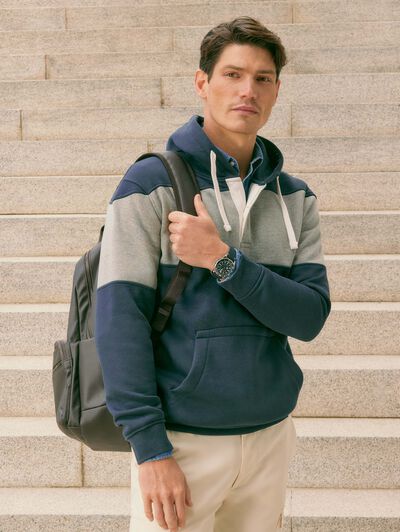 SUDADERA CASUAL AZUL MARINO