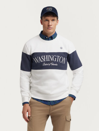 SUDADERA WASHINGTON BLANCO