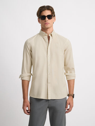 CAMISA OXFORD DYE BEIGE