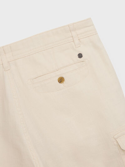 BERMUDA TINTADA CARGO BEIGE