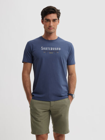 CAMISETA SKATEBOARD AZUL MARINO