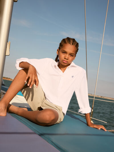 POLERA OXFORD KIDS BLANCO