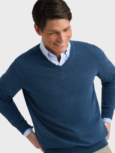 JERSEY V-NECK AZUL