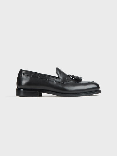 MOCASIN BORLAS PIEL NEGRO