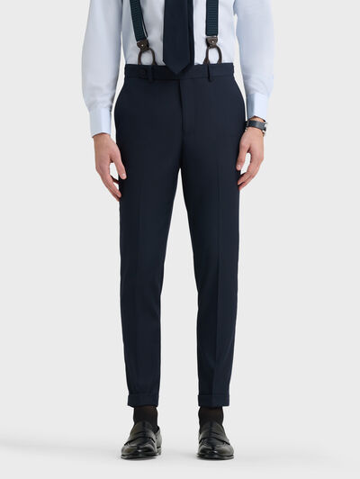 PANTALON TWILL CRUZADO AZUL MARINO