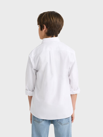 CAMISA OXFORD SOLID KIDS BLANCO