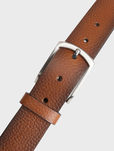 CINTURON PIEL ROUGH CAMEL