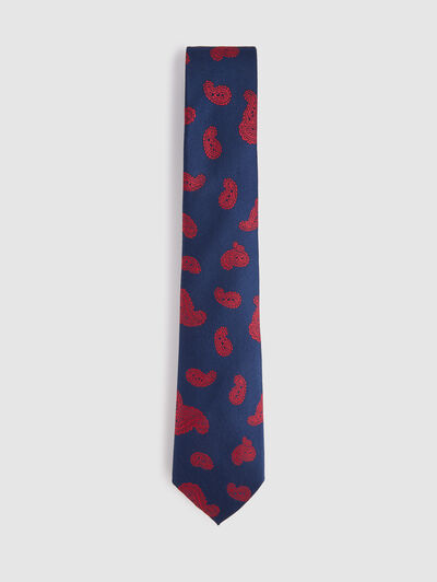 CORBATA JACQUARD MF AZUL MARINO