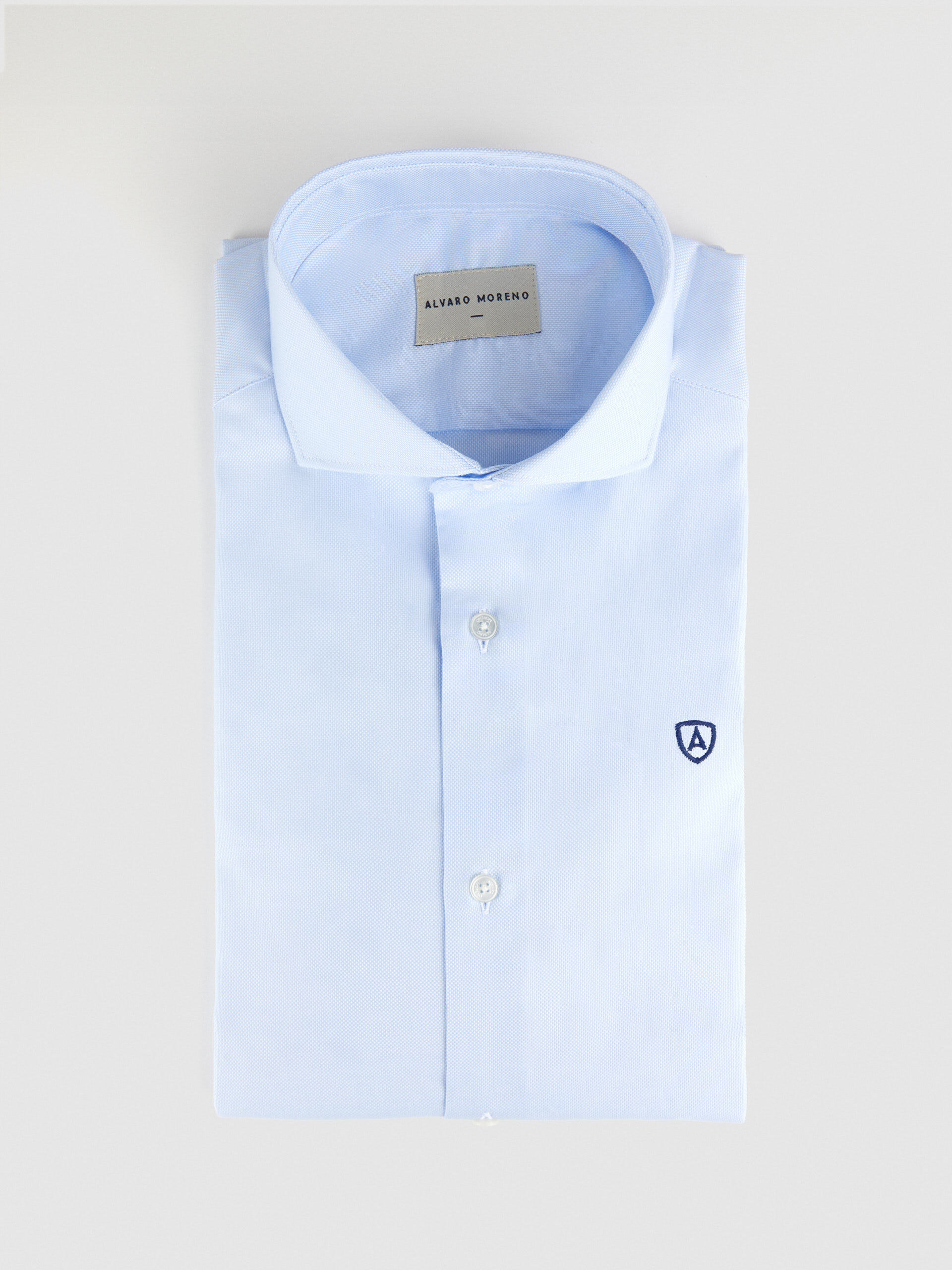 Camisa de top vestir celeste