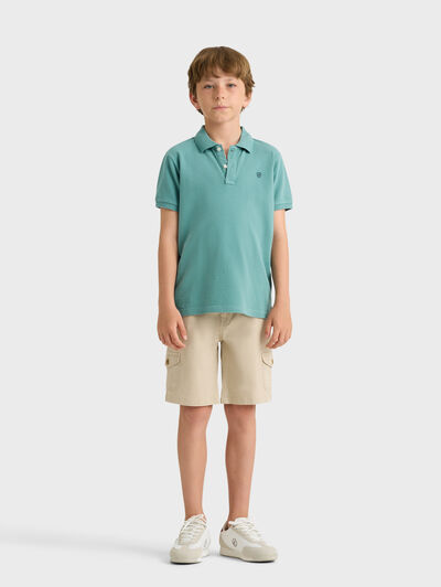 POLO BASIC KIDS AZUL