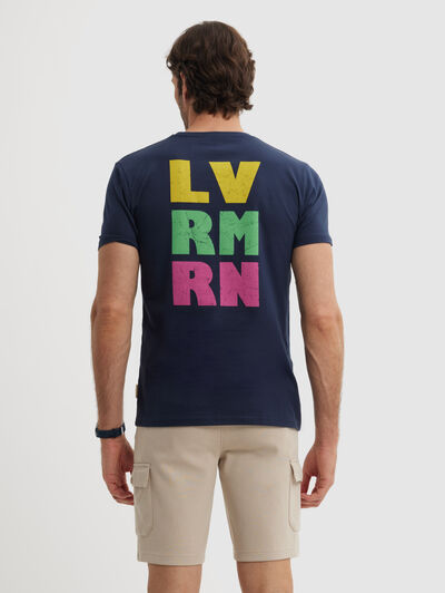 CAMISETA NAME AZUL MARINO