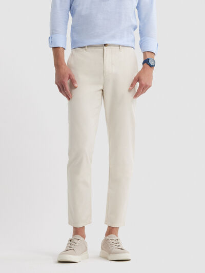 PANTALON DIAGONAL BEIGE