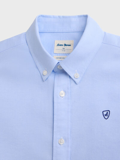 CAMISA OXFORD BASIC KIDS CELESTE
