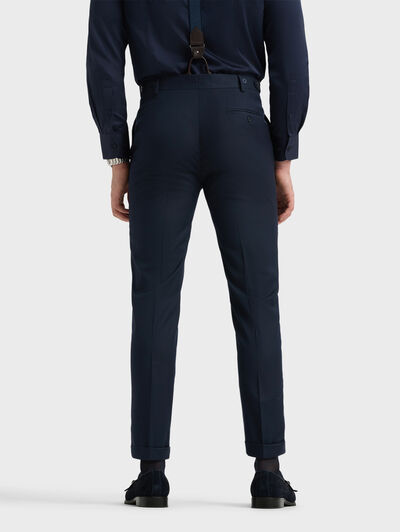 PANTALON TWILL CRUZADO AZUL MARINO