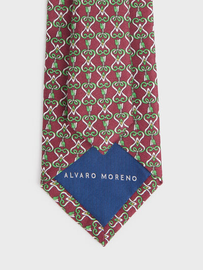 CORBATA PRINTED BURDEOS