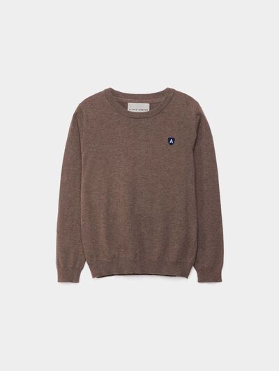 JERSEY ROUND NECK KIDS MARRÓN