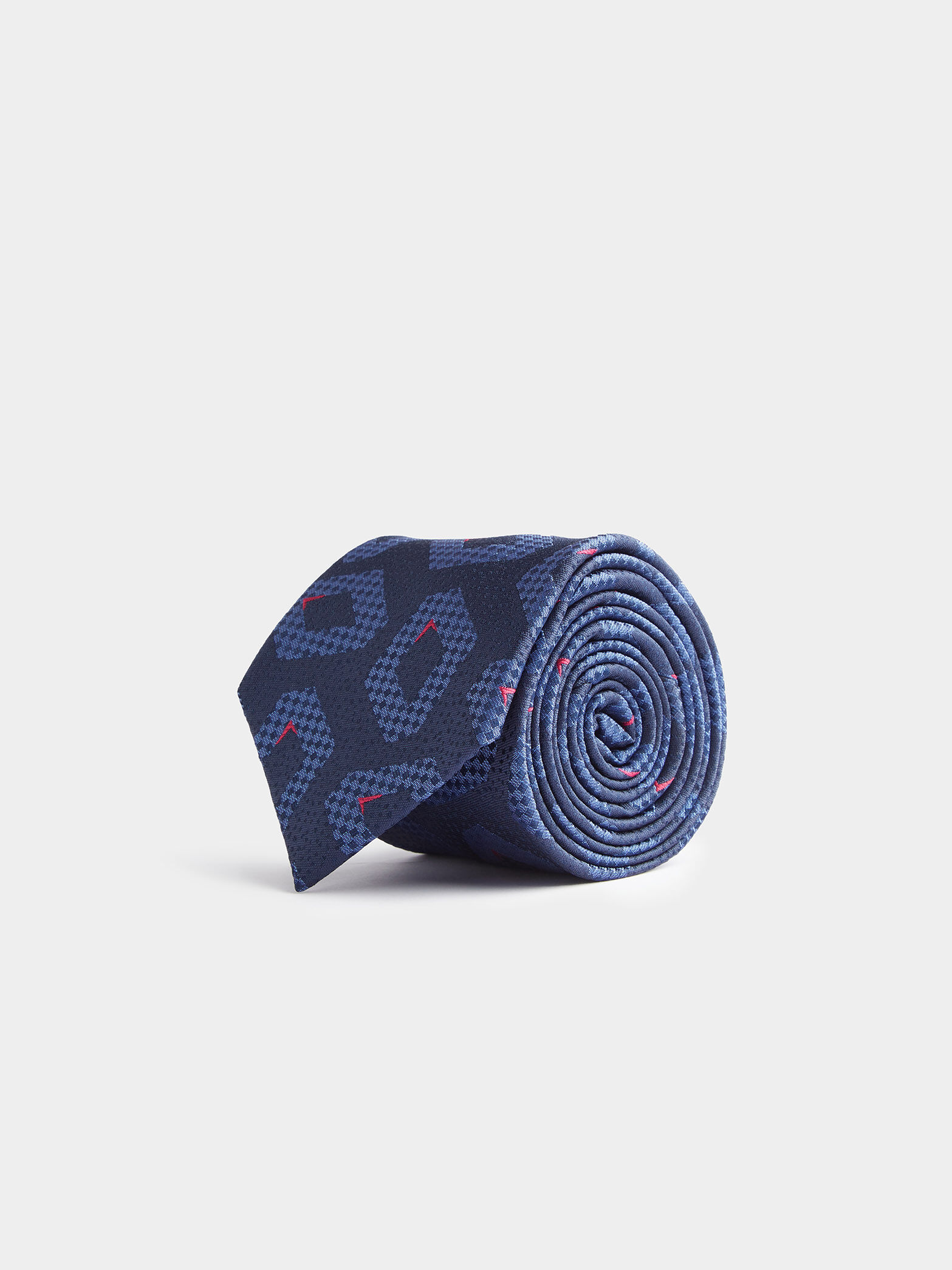 CORBATA JACQUARD MF AZUL MARINO