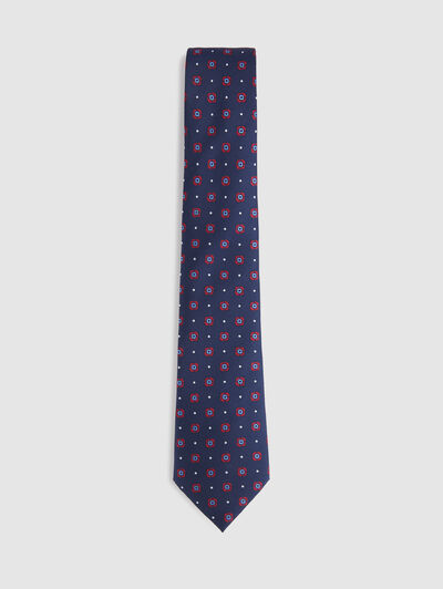 CORBATA JACQUARD MF AZUL MARINO