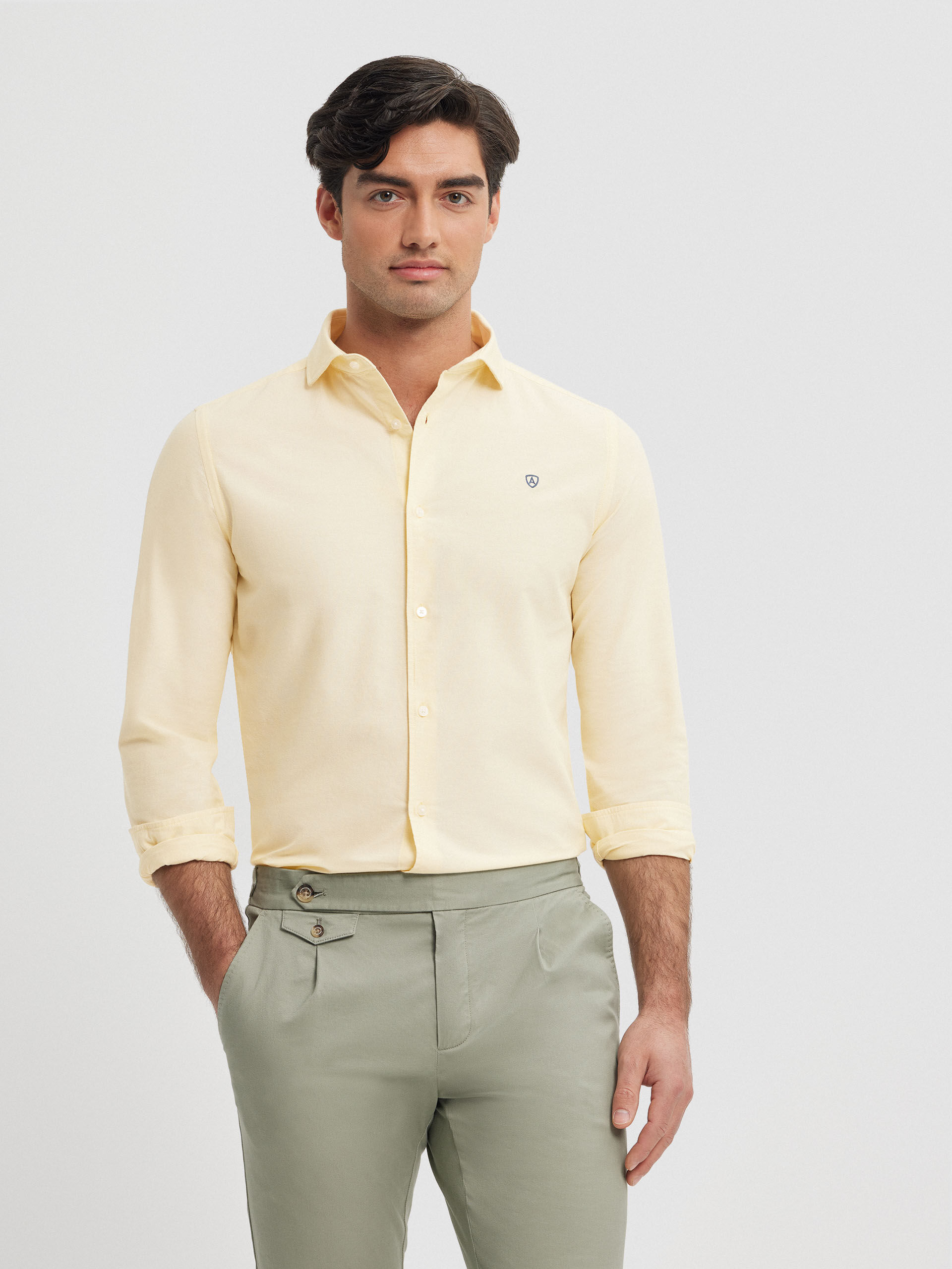 CAMISA PIN POINT AMARILLO