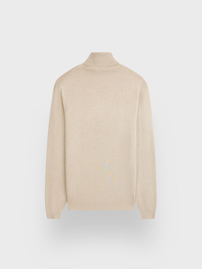 JERSEY CUELLO VUELTO BEIGE