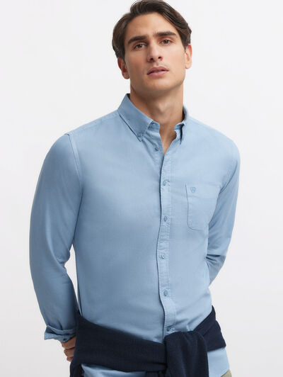CAMISA OXFORD POCKET DYE AZUL