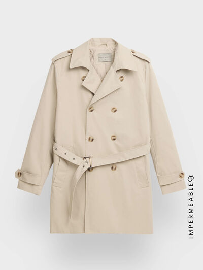 GABARDINA TRENCH BEIGE
