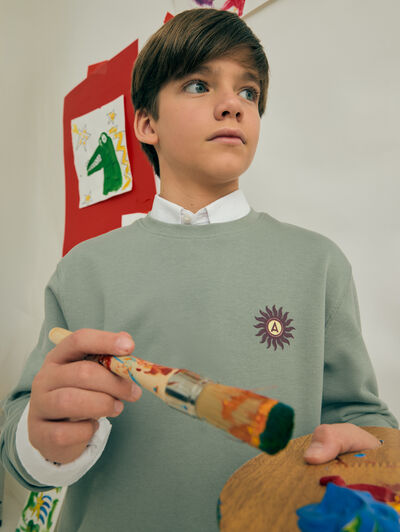 SUDADERA WAVE KIDS VERDE