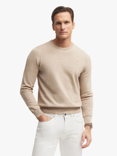 JERSEY ROUND NECK BEIGE