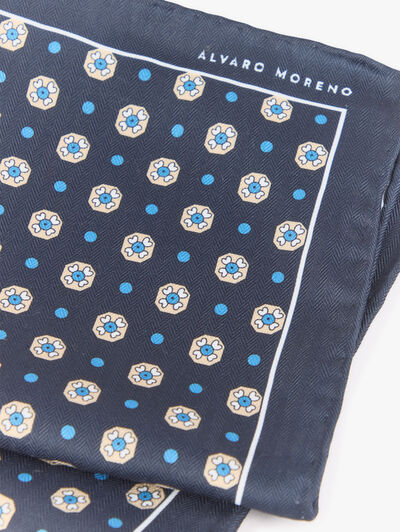 PAÑUELO PRINTED AZUL MARINO