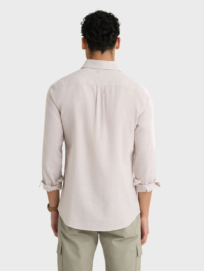 CAMISA LINO ALEX BEIGE