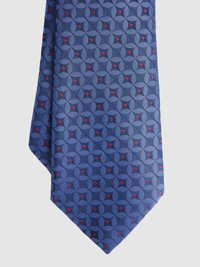 CORBATA JACQUARD MF AZUL MARINO
