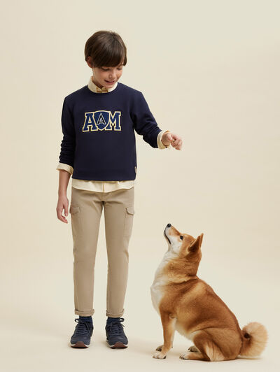 SUDADERA ORIGEN KIDS AZUL MARINO