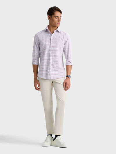 CAMISA HUNTER CHECKS BLANCO