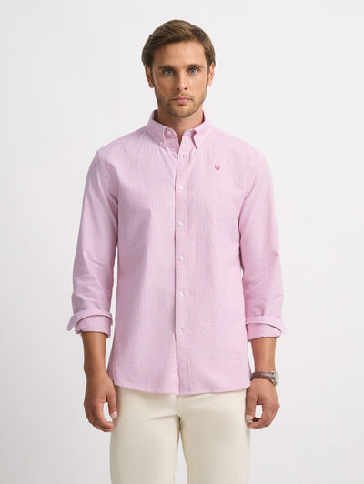 CAMISA OXFORD STRIPES ROJO