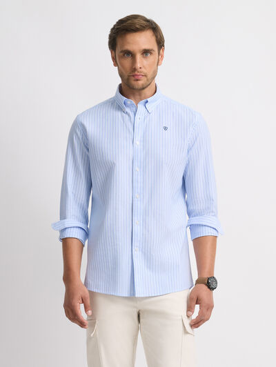CAMISA OXFORD COMBO AZUL