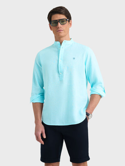 POLERA LINO MAO VERDE AGUA