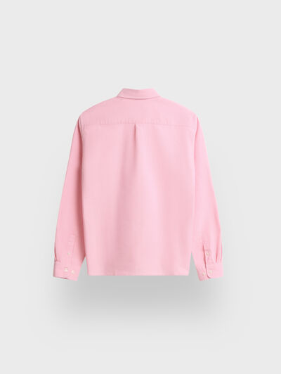 CAMISA OXFORD SOLID KIDS CORAL