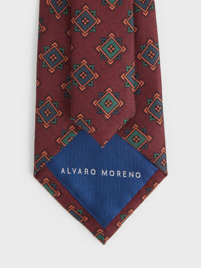 CORBATA PRINTED BURDEOS