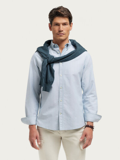 CAMISA OXFORD CLUB AZUL
