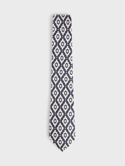 CORBATA PRINTED AZUL MARINO