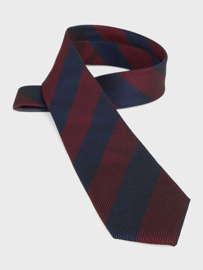 CORBATA GRENADINE REGIMENTAL BURDEOS