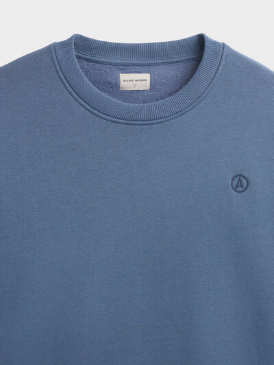 SUDADERA BASICA OVERSIZE AZUL