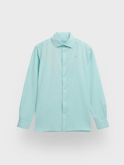 CAMISA LINO GD VERDE AGUA